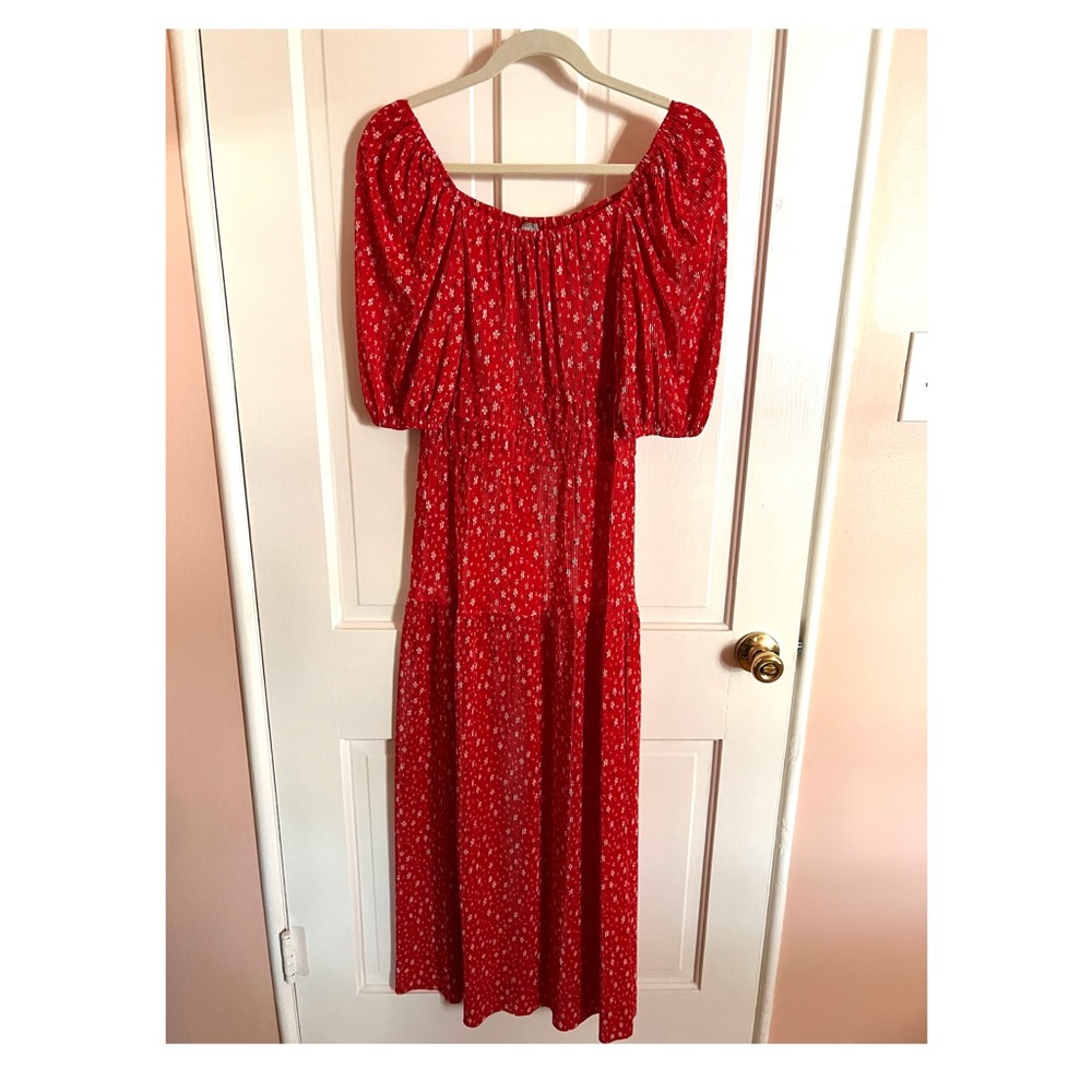 ASOS Red Floral Maxi Dress
